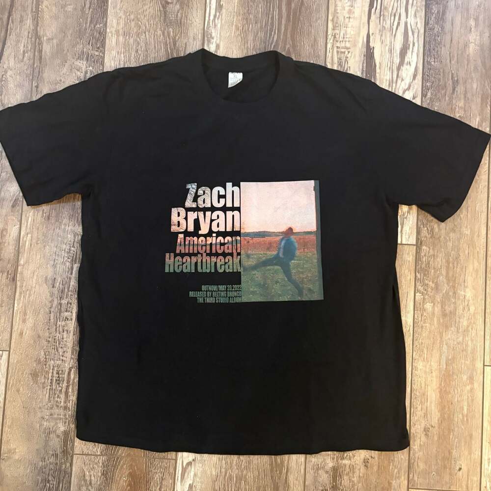 Zach Bryan American Heartbreak 2022 Album Tee XL Black